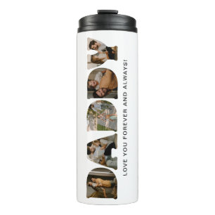 DADDY Letter Photo Collage Father's Day  Thermal Tumbler