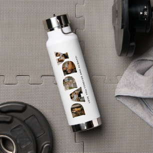 DADDY Letter Photo Collage Water Bottle