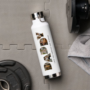 DADDY Letter Photo Collage Water Bottle