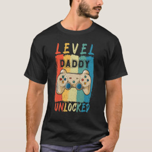 Daddy Level Unlocked Pregnancy Announcement New Da T-Shirt