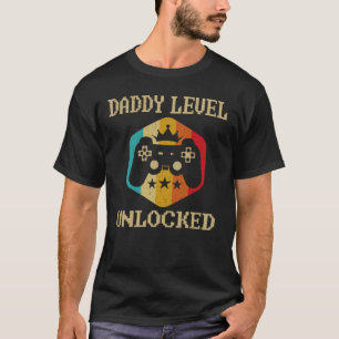 Daddy Level Unlocked Pregnancy Announcement T-Shirt