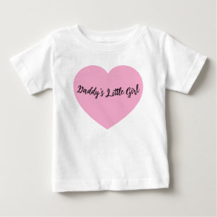Daddy Little Girl Pink Heart Baby Toddler T-shirt