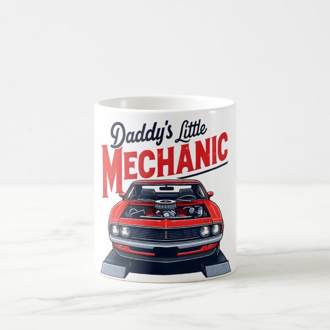 Daddy Little Mechanic Classic Car Keepsake Mug  (Center)