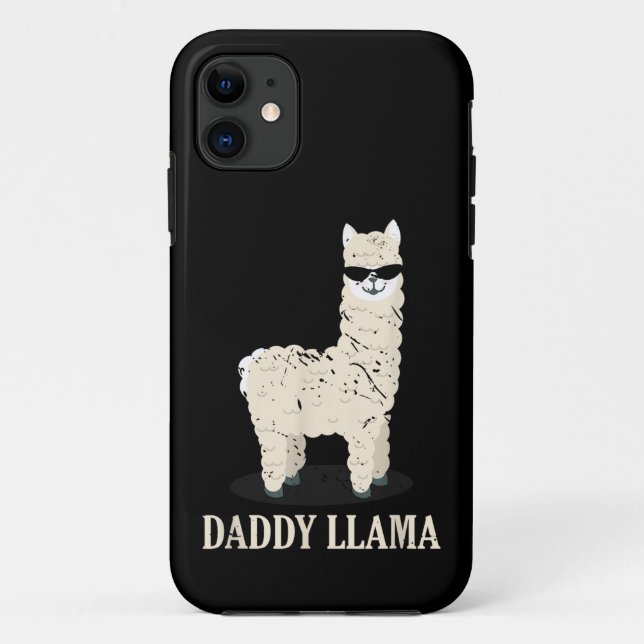 Daddy Llama Alpaca Funny Animal Lover Case-Mate iPhone Case (Back)