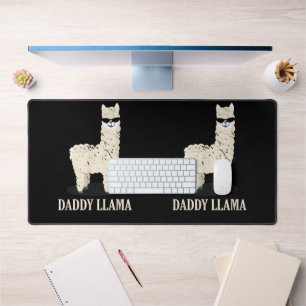 Daddy Llama Alpaca Funny Animal Lover Desk Mat