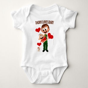 Daddy Loves Baby - Baby Bodies 01 - White Bodysuit