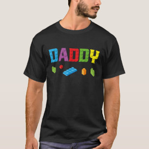 Daddy Master Builder Building Bricks Blocks Family T-Shirt