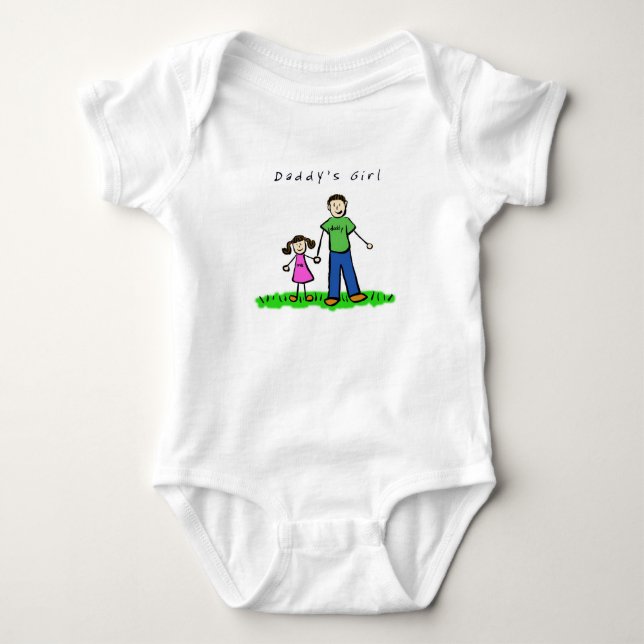 Daddy & Me (Brunette with Title) Baby Bodysuit (Front)