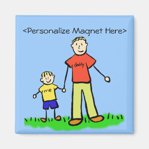 Daddy & Me - Father and Son Custom Magnet (Blonde)