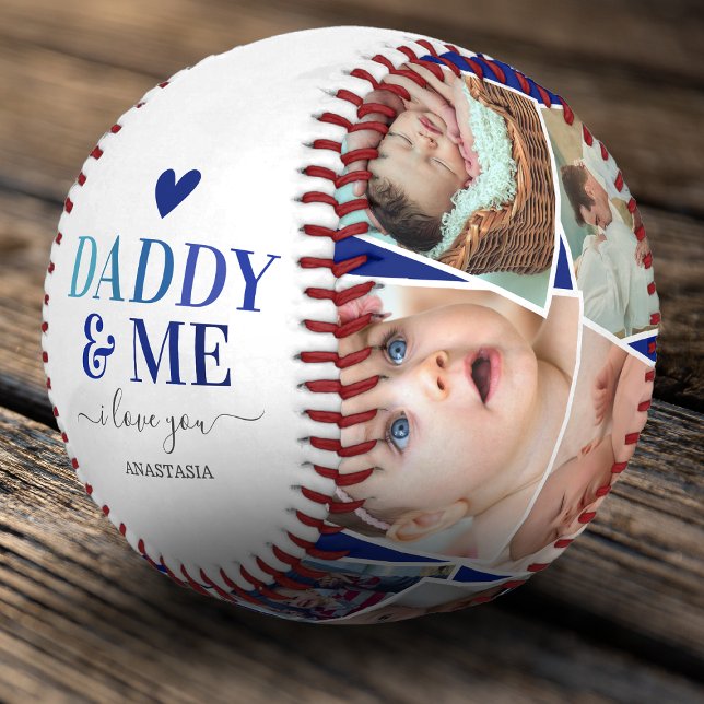 "Daddy & Me" Father's Day Photo Collage Baseball (Creator Uploaded)