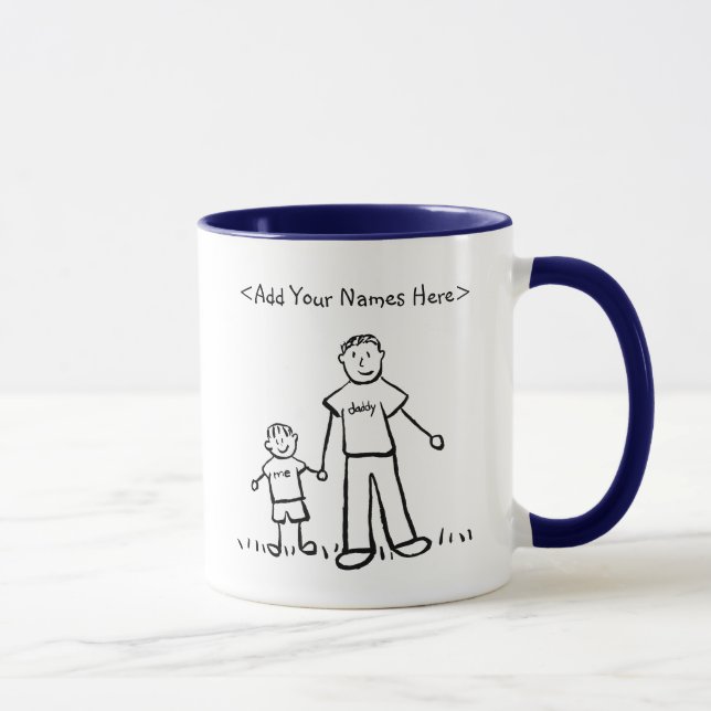 Daddy & Me Little Boy Mug (Custom Names) (Right)