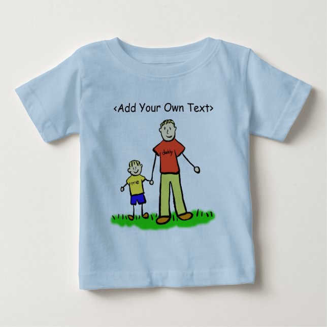 Daddy & Me Little Boy T-shirt Blonde (Two Sides) (Front)