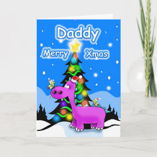 Daddy merry xmas holiday card