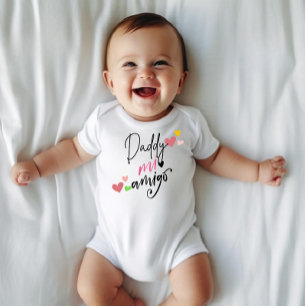 Daddy mi amigo, New born gift Baby Bodysuit