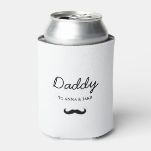 Daddy   Modern Father's Day Moustache Can Cooler