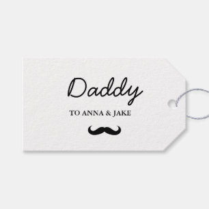Daddy Modern Father's Day Mustache Gift Tag