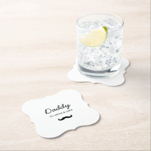 Daddy   Modern Father's Day Paper Coaster