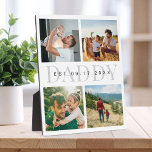 Daddy Modern Fathers Day Photo Collage  Plaque<br><div class="desc">Create your own custom photo fathers day gift for the best dad ever. Easy to personalise by adding four of your favourite pictures to this simple collage template.</div>