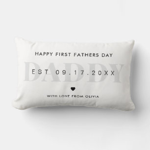 Daddy Modern Minimalist First Fathers Day Lumbar Cushion