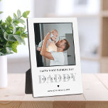 Daddy Modern Minimalist First Fathers Day Photo Plaque<br><div class="desc">Create your own custom photo fathers day gift for the new best dad ever. Simple to personalise with your own heartfelt message and birth date of baby.</div>