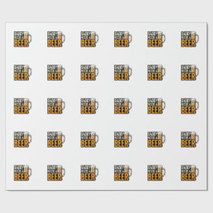 Daddy Needs a Beer Vintage Engraving Shirt Design_ Wrapping Paper