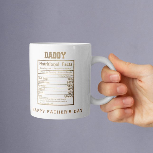 Daddy Nutritional Facts Father's Day  Coffee Mug (Creator Uploaded)