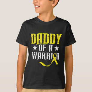 Daddy of a Warrior Childhood Cancer Awareness 2 T-Shirt