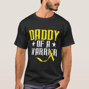Daddy of a Warrior Childhood Cancer Awareness 2 T-Shirt