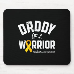 Daddy Of A Warrior Childhood Cancer Awareness Dad Mouse Pad