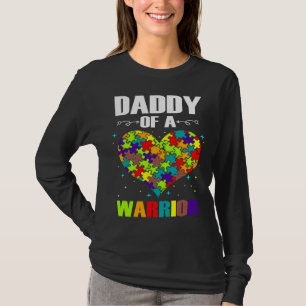 Daddy Of A Warrior Cute Autism Awareness T-Shirt