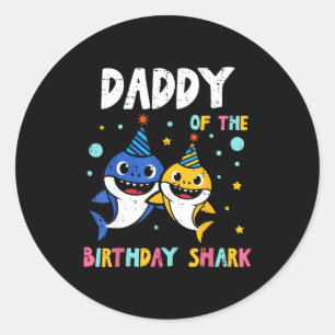 Daddy Of Bday Party Family Matching Dad Men Classic Round Sticker