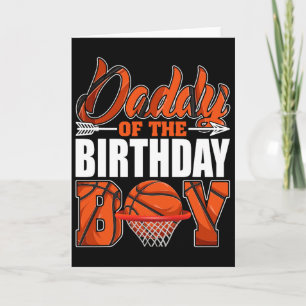 Daddy Of Birthday Boy Sketll Matching Family Party Card