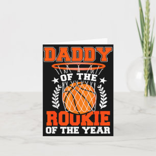 Daddy Of Rookie 1st Basketball Bday Theme Matching Card
