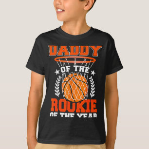 Daddy Of Rookie 1st Basketball Bday Theme Matching T-Shirt