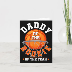 Daddy Of Rookie 1st Birthday Basball Family Card