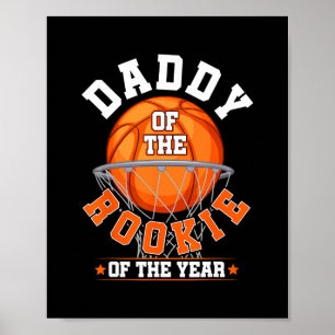 Daddy Of Rookie 1st Birthday Sketll Family Matchin Poster