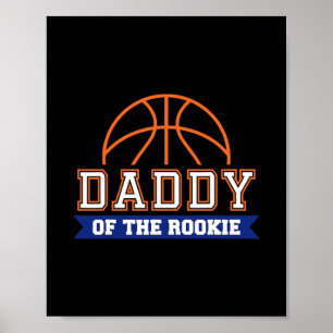 Daddy Of Rookie 1st Birthday Sketll Theme Matching Poster
