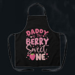 Daddy Of The Berry Sweet One Strawberry Birthday Apron<br><div class="desc">Daddy Of The Berry Sweet One Strawberry First Birthday</div>