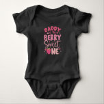 Daddy Of The Berry Sweet One Strawberry Birthday Baby Bodysuit<br><div class="desc">Daddy Of The Berry Sweet One Strawberry First Birthday</div>