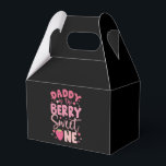 Daddy Of The Berry Sweet One Strawberry Birthday Favour Box<br><div class="desc">Daddy Of The Berry Sweet One Strawberry First Birthday</div>