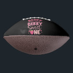 Daddy Of The Berry Sweet One Strawberry Birthday Football<br><div class="desc">Daddy Of The Berry Sweet One Strawberry First Birthday</div>