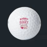 Daddy Of The Berry Sweet One Strawberry Birthday Golf Balls<br><div class="desc">Daddy Of The Berry Sweet One Strawberry First Birthday</div>