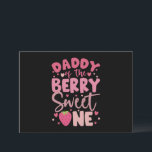 Daddy Of The Berry Sweet One Strawberry Birthday Invitation<br><div class="desc">Daddy Of The Berry Sweet One Strawberry First Birthday</div>