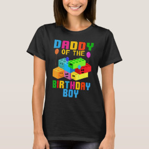 Daddy Of The Birthday Boy Building Blocks Family M T-Shirt