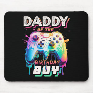 Daddy Of The Birthday Boy Matching Video Game Birt Mouse Pad