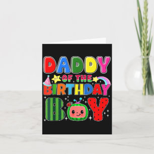 Daddy Of The Birthday Boy Melon Family Matching Fu Card