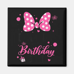 Daddy of The Birthday Girl Cute Pink Bow Family Magnet