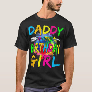 Daddy Of The Birthday Girl Retro 80's T-Shirt
