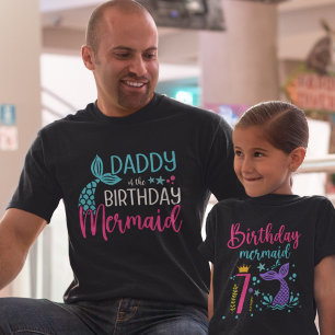 Daddy of the Birthday Mermaid – Mermaid Birthday  Tri-Blend Shirt