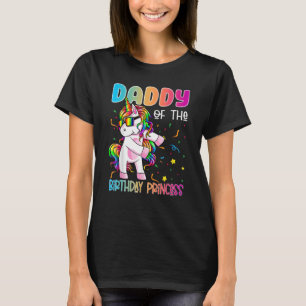 Daddy of the Birthday Princess Flossing Unicorn T-Shirt